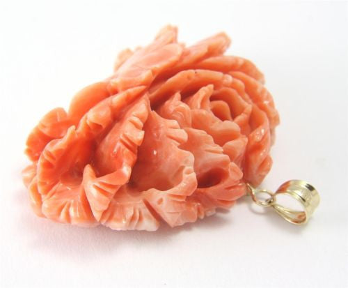 Coral 2025 flower pendant