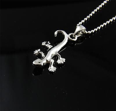STERLING SILVER 925 HIGH POLISH SHINY HAWAIIAN GECKO PENDANT
