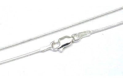 1MM ITALIAN STERLING SILVER 925 OCTAGON MIRROR SNAKE CHAIN NECKLACE 16