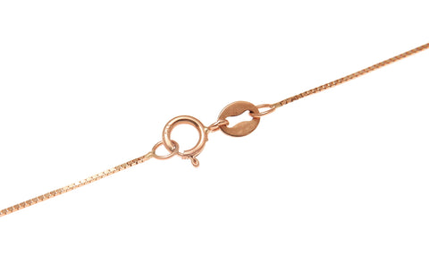 SOLID 14K PINK ROSE GOLD ITALIAN 0.6MM BOX CHAIN NECKLACE 16" 18" 20" 22" 24"