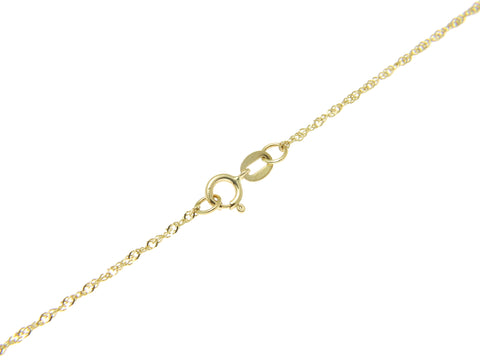 1MM 14K SOLID YELLOW GOLD SINGAPORE CHAIN NECKLACE 16" 18" 20" 22" 24"