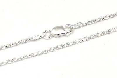 ITALIAN STERLING SILVER 925 DIAMOND CUT ROPE CHAIN NECKLACE 1.4MM 14" 16" 18" 20"