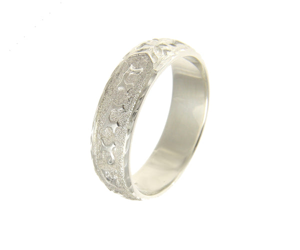 925 SILVER PERSONALIZED CUSTOM MADE 6MM HAWAIIAN SCROLL RING BAND