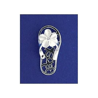 SILVER 925 HAWAIIAN SLIPPER FLIP FLOP THONG PENDANT PLUMERIA CUT OUT HONU TURTLE