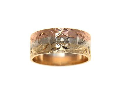 14K Gold Custom Made Hawaiian Ring