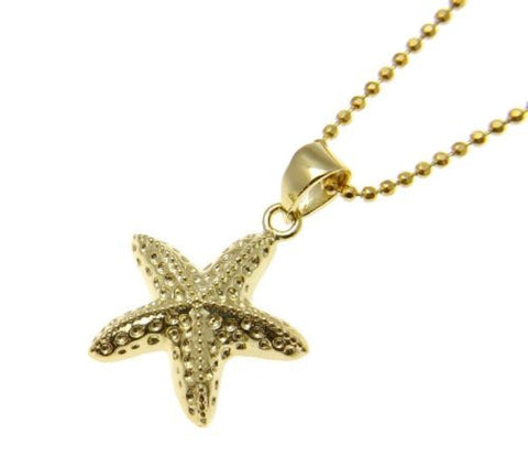 YELLOW GOLD PLATED SILVER 925 HAWAIIAN SEA STARFISH CHARM PENDANT 15MM-26MM