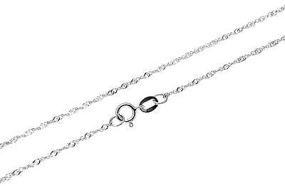 14K SOLID WHITE GOLD SINGAPORE CHAIN BRACELET 8" ONLY $36.99