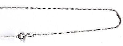 1MM SOLID ITALIAN STERLING SILVER 925 BOX CHAIN NECKLACE 16" 18" 20" 22" 24"