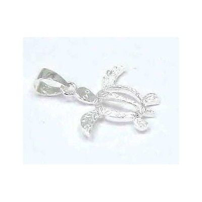 SILVER 925 HAWAIIAN DESIGN HONU TURTLE PENDANT SMALL