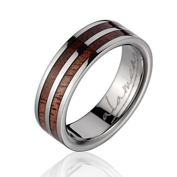 Hawaiian koa wood wedding on sale rings