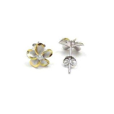 Hawaiian Jewelry 925K Sterling Silver 10MM Plumeria Collar