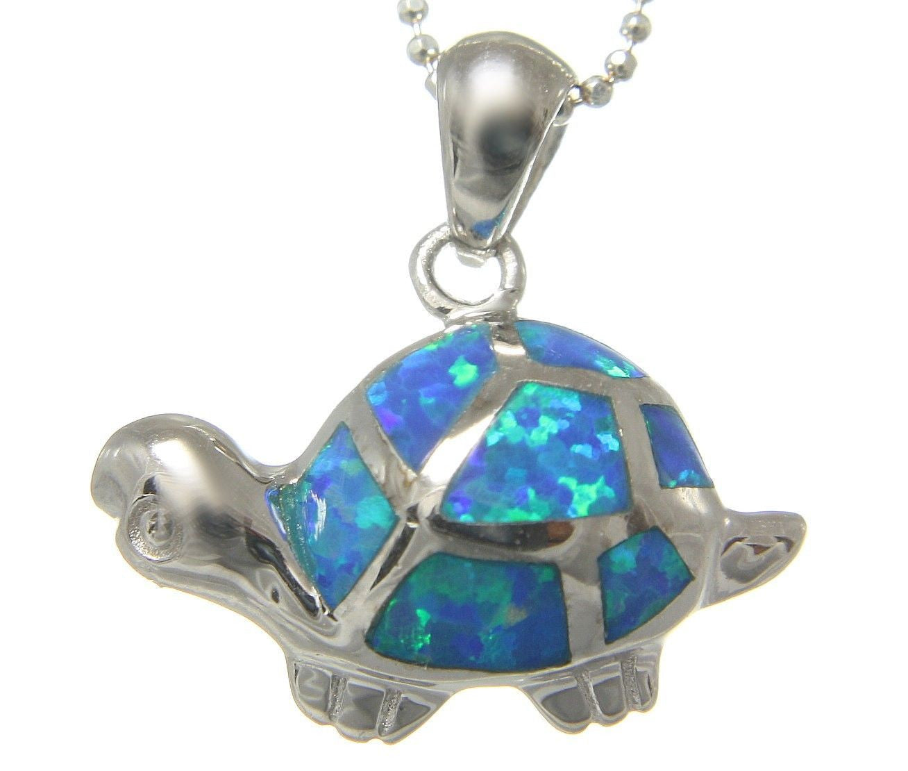 Sterling Silver Blue Topaz Peridot and Ivory Turtle Pin/Pendant