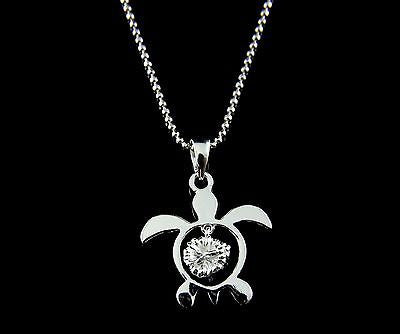 STERLING SILVER 925 HAWAIIAN HONU SEA TURTLE DANGLING HIBISCUS FLOWER PENDANT