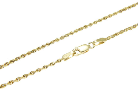 Solid 14k Gold Diamond Cut French Rope — Reagan Charleston Jewelry