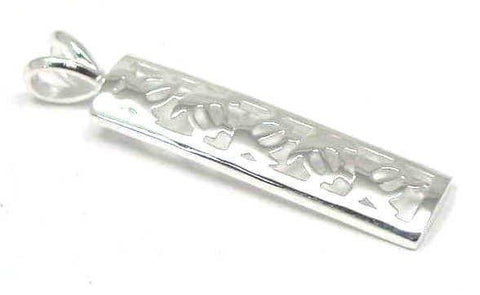 925 STERLING SILVER 5 HAWAIIAN HONU TURTLE VERTICAL PENDANT