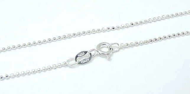 1.2MM ITALIAN STERLING SILVER 925 DIAMOND CUT BEAD BALL CHAIN