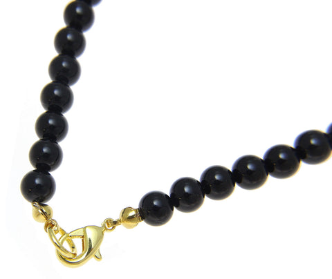 GENUINE NATURAL BLACK CORAL BEAD BALL STRAND BRACELET 8MM 6" - 9"