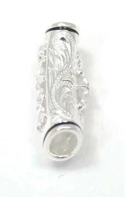 925 SILVER 2 SIDED HAWAIIAN HORIZONTAL PLUMERIA FLOWER TURTLE HONU SLIDE PENDANT