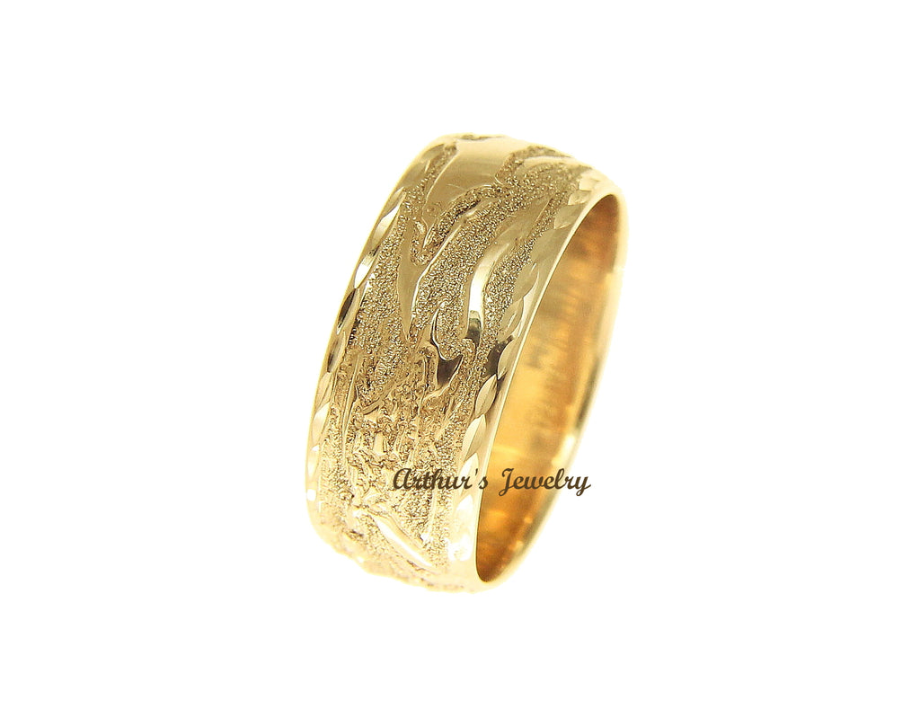 14K SOLID YELLOW GOLD 10MM CUSTOM MADE HAWAIIAN SEA LIFE TURTLE DOLPHIN RING