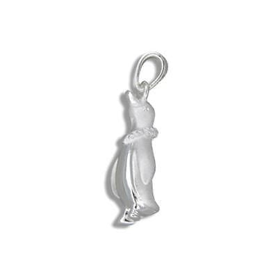 SOLID 925 STERLING SILVER HEAVY 3D PENGUIN CHARM PENDANT