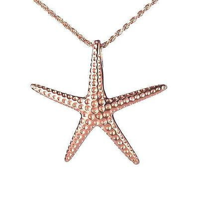 29MM ROSE GOLD PLATED STERLING SILVER 925 HAWAIIAN STARFISH SLIDER PENDANT