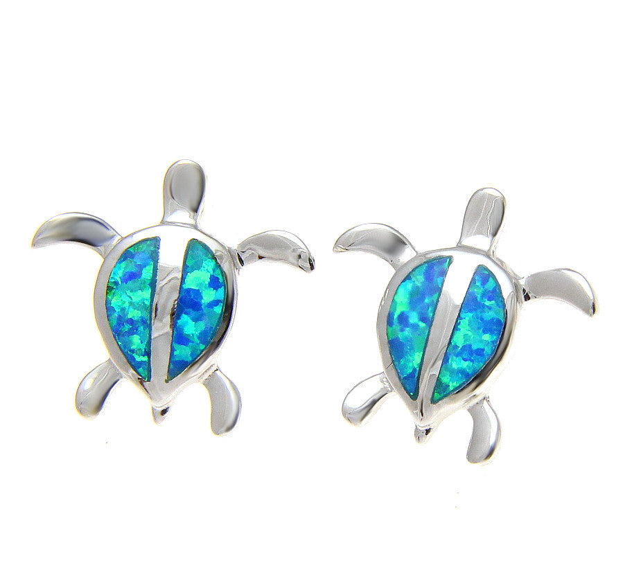 INLAY OPAL HAWAIIAN HUMUHUMUNUKUNUKUAPUA FISH HOOK EARRINGS 925