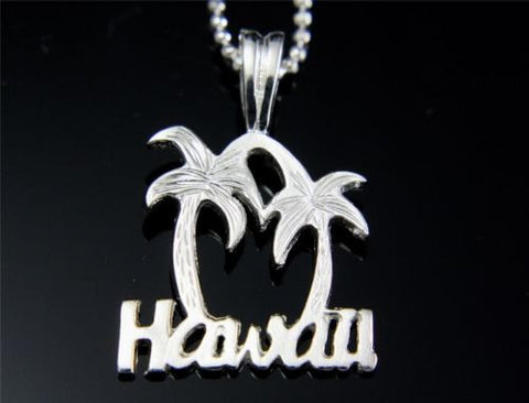 STERLING SILVER 925 HAWAIIAN PALM TREE HAWAII PENDANT