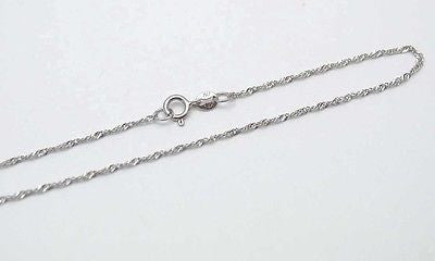 14K SOLID WHITE GOLD SINGAPORE CHAIN BRACELET 8" ONLY $36.99