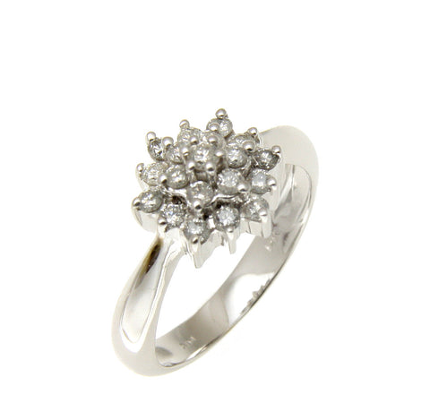 0.50CT TW ROUND CUT DIAMOND HEAVY SOLID 14K WHITE GOLD RING