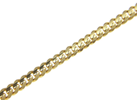 SOLID 14K YELLOW GOLD MADE IN ITALY CUBAN CURB LINK BRACELET 8 INCH 4MM