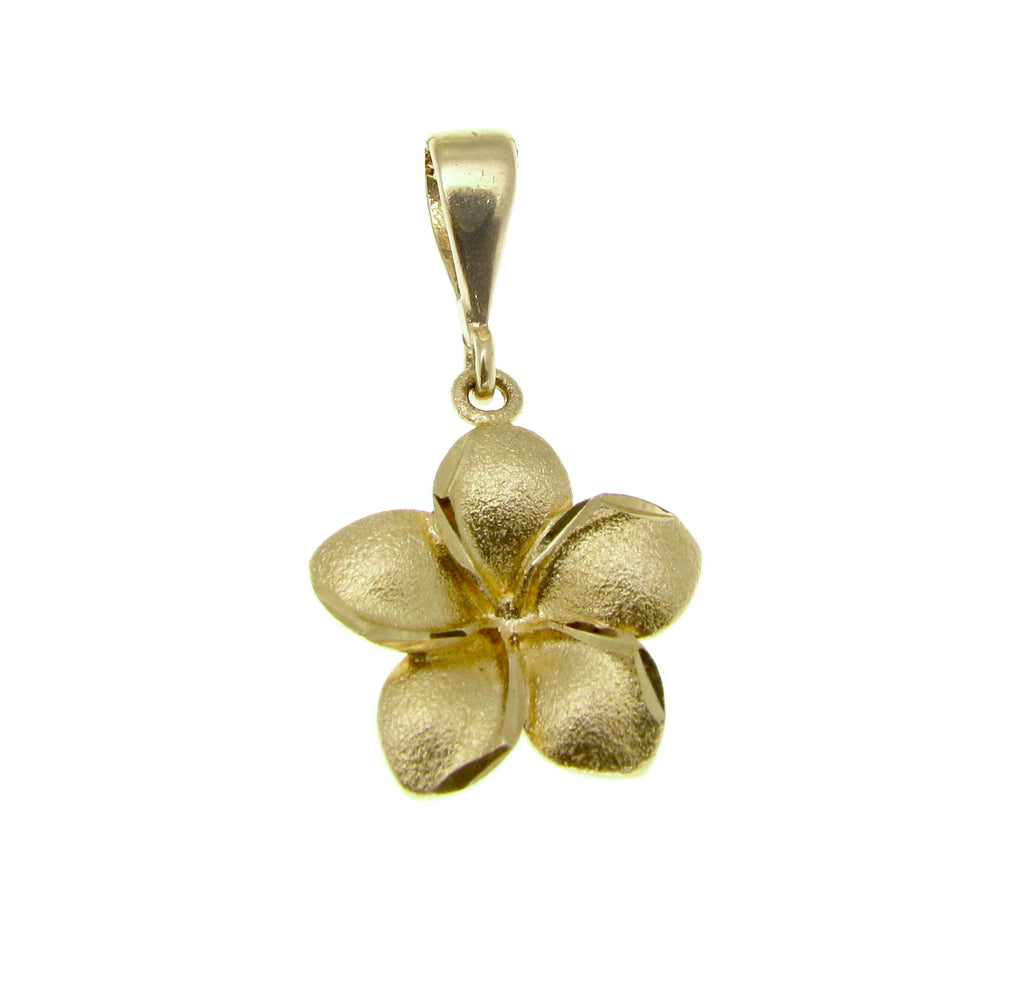 14K Gold Wholesale Filled Flower Connector Charm- 14Kgf Flower Charm, Pinwheel, Floral, Spring Flowers, Gold Filled Charms, Hawaiian Plumeria, Nature